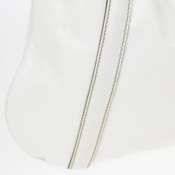 Pre Owned حقيبة غوتشي بريت تويل مقوى بيضاء