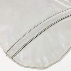 Pre Owned حقيبة غوتشي بريت تويل مقوى بيضاء