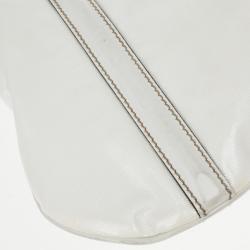 Pre Owned حقيبة غوتشي بريت تويل مقوى بيضاء