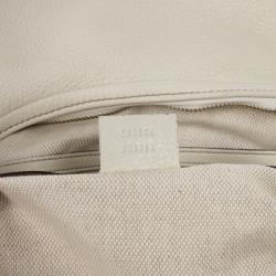 Pre Owned Gucci Off-White Pebbled Calfskin Leather Soho Hobo Bag
