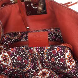 Pre Owned Gucci Orange Suede Medium Babouska Indy Bag