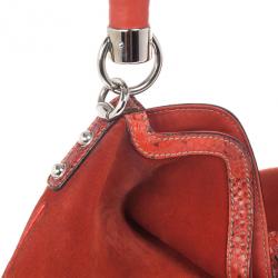 Pre Owned Gucci Orange Suede Medium Babouska Indy Bag