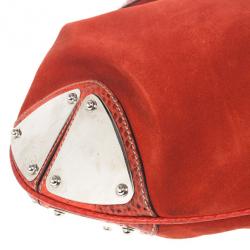 Pre Owned Gucci Orange Suede Medium Babouska Indy Bag