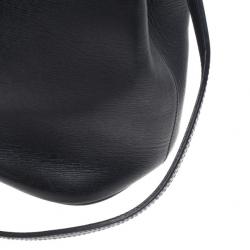 Pre Owned Gucci Black Leather Bright Bit Large Tote