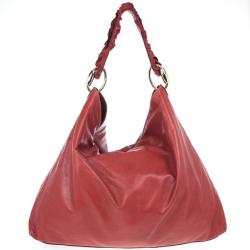 مملوكة مسبقًا Gucci Red Leather Sabrina Large Hobo Bag