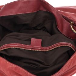 مملوكة مسبقًا Gucci Red Leather Sabrina Large Hobo Bag