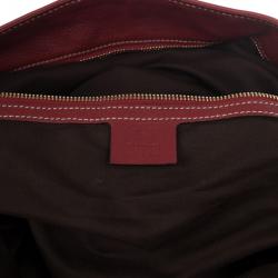 مملوكة مسبقًا Gucci Red Leather Sabrina Large Hobo Bag