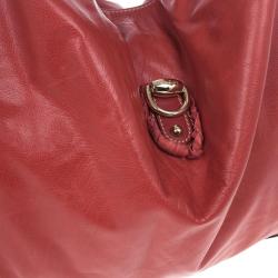 مملوكة مسبقًا Gucci Red Leather Sabrina Large Hobo Bag