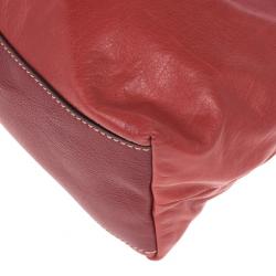 مملوكة مسبقًا Gucci Red Leather Sabrina Large Hobo Bag