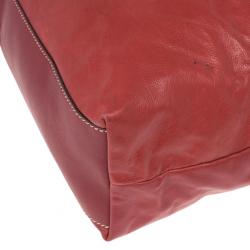 مملوكة مسبقًا Gucci Red Leather Sabrina Large Hobo Bag