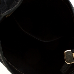 Pre Owned حقيبة غوتشي حلقة D أيبي كانفاس GG سوداء