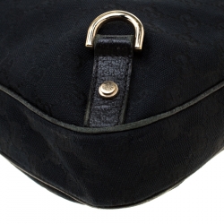 Pre Owned حقيبة غوتشي حلقة D أيبي كانفاس GG سوداء