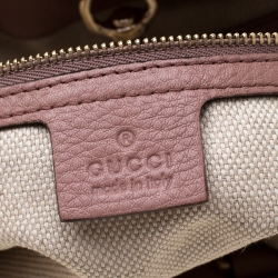 Pre Owned حقيبة كتف غوتشي سوهو متوسطة جلد سوداء