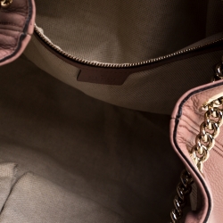 Pre Owned حقيبة كتف غوتشي سوهو متوسطة جلد سوداء