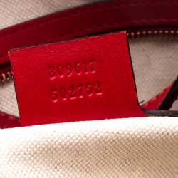 Pre Owned Gucci Red Microguccissima Leather Nice Dome Satchel