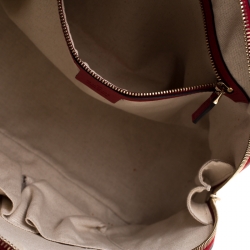 Pre Owned Gucci Red Microguccissima Leather Nice Dome Satchel