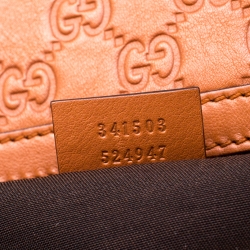 مملوكة مسبقًا Gucci Brown Guccissima Leather GG Charm Dome Satchel