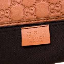 مملوكة مسبقًا Gucci Brown Guccissima Leather GG Charm Dome Satchel