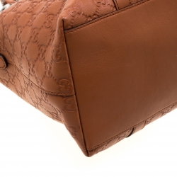 مملوكة مسبقًا Gucci Brown Guccissima Leather GG Charm Dome Satchel