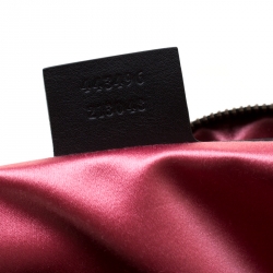 Pre Owned حقيبة كتف غوتشي مارمونت GG مطرزة صغيرة قطيفة سوداء