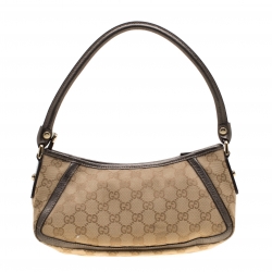 مملوكة مسبقًا حقيبة كتف غوتشي آبي كانفاس GG بيج/بنفسجي صغيرة