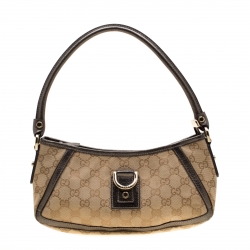 مملوكة مسبقًا حقيبة كتف غوتشي آبي كانفاس GG بيج/بنفسجي صغيرة