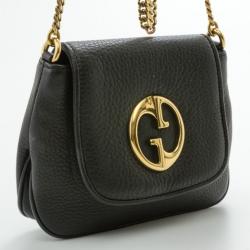 Pre Owned Gucci 1973 Mini Leather Shoulder Bag