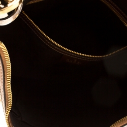 Pre Owned Gucci Beige/Bronze Guccissima Canvas and Leather GG Twins Medium Hobo