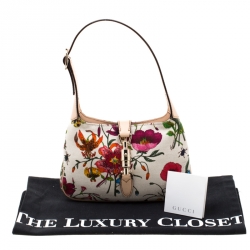 Pre Owned Gucci Multicolor Floral Print Canvas Limited Edition Jackie O Shoulder Bag