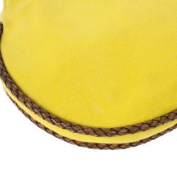 مملوكة مسبقًا Gucci Yellow Bamboo and Woven Trim Hobo