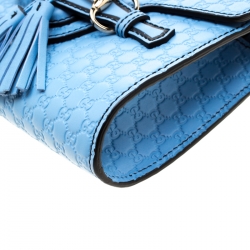 Pre Owned حقيبة كتف غوتشي إيميلي جلد غو تشيسيما بنية متوسطة بسلسلة