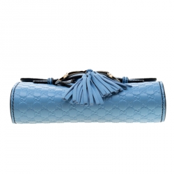 Pre Owned حقيبة كتف غوتشي إيميلي جلد غوتشيسيما بنية متوسطة بسلسلة