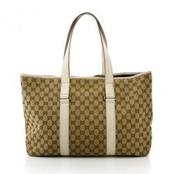 Pre Owned Gucci Monogram Medium Perforated Shopper