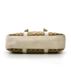 Pre Owned Gucci Monogram Medium Perforated Shopper