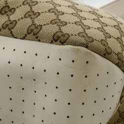 Pre Owned Gucci Monogram Medium Perforated Shopper