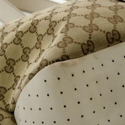 Pre Owned Gucci Monogram Medium Perforated Shopper