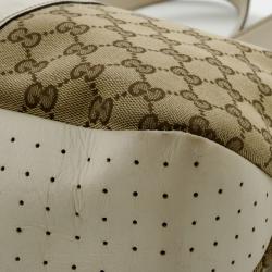Pre Owned Gucci Monogram Medium Perforated Shopper