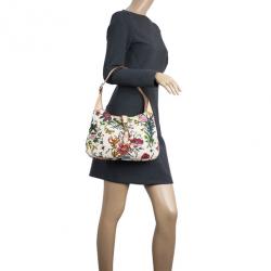 مملوكة مسبقًا Gucci Limited Edition Jackie O Bouvier Botanical Floral Beaded/Embroidered Hobo Bag