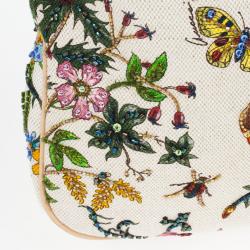 مملوكة مسبقًا Gucci Limited Edition Jackie O Bouvier Botanical Floral Beaded/Embroidered Hobo Bag