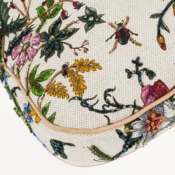 مملوكة مسبقًا Gucci Limited Edition Jackie O Bouvier Botanical Floral Beaded/Embroidered Hobo Bag