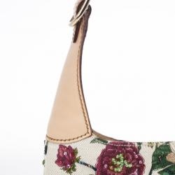 مملوكة مسبقًا Gucci Limited Edition Jackie O Bouvier Botanical Floral Beaded/Embroidered Hobo Bag