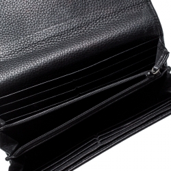 مملوكة مسبقًا محفظة غوتشي قلاب كونتيننتال سوهو جلد سوداء