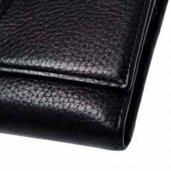 مملوكة مسبقًا محفظة غوتشي قلاب كونتيننتال سوهو جلد سوداء