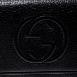 مملوكة مسبقًا محفظة غوتشي قلاب كونتيننتال سوهو جلد سوداء
