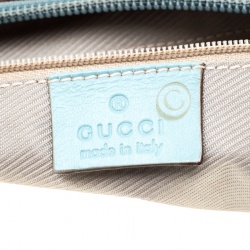 Pre Owned حقيبة غوتشي جلد نوبك زرقاءG فاتحة