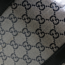 مملوكة مسبقًا حقيبة غوتشي جوي بوسطن متوسطة جلد غوتشيسيما سوداء/ رمادية