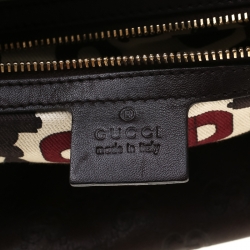 مملوكة مسبقًا حقيبة غوتشي متوسطة هيستريا جلد بنية داكنة