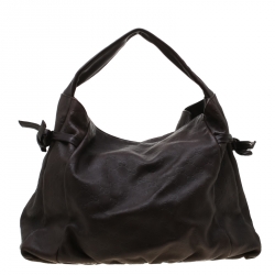 مملوكة مسبقًا حقيبة غوتشي متوسطة هيستريا جلد بنية داكنة