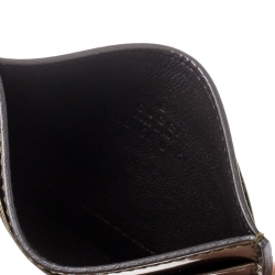 Gucci Olive Green Microguccissima Patent Leather Card Holder