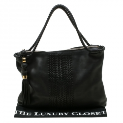 مملوكة مسبقًا Gucci Black Leather Medium Handmade Shoulder Bag